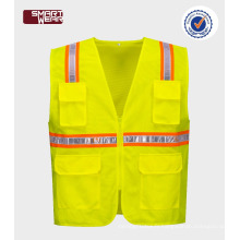 gilet réfléchissant de sécurité de vêtements de travail salut vis pour la route